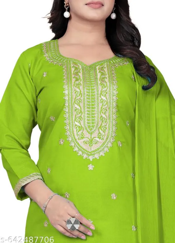 Green_Cotton_Premium_Kurta_Set_For_Women