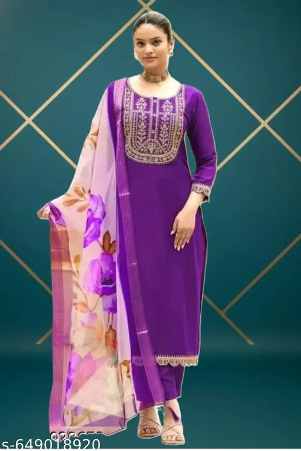 Purple_Cotton_Premium_Kurta_Set_For_Women