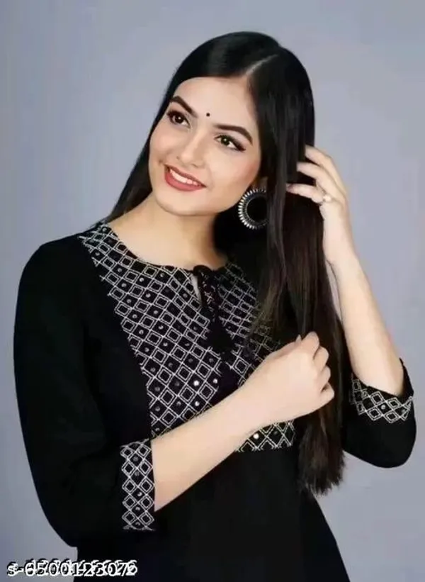 Black_Cotton_Premium_Kurta_Set_For_Women