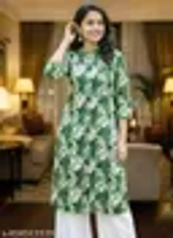 Green_And_White_Cotton_Premium_Kurta_Set_For_Women