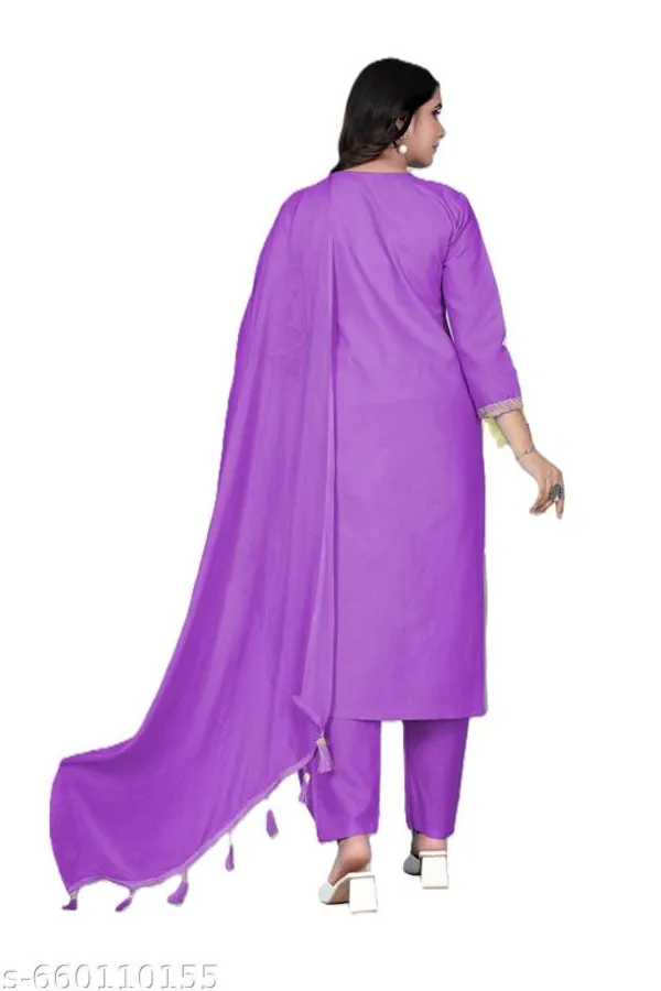 Purple_Cotton_Premium_Kurta_Set_For_Women