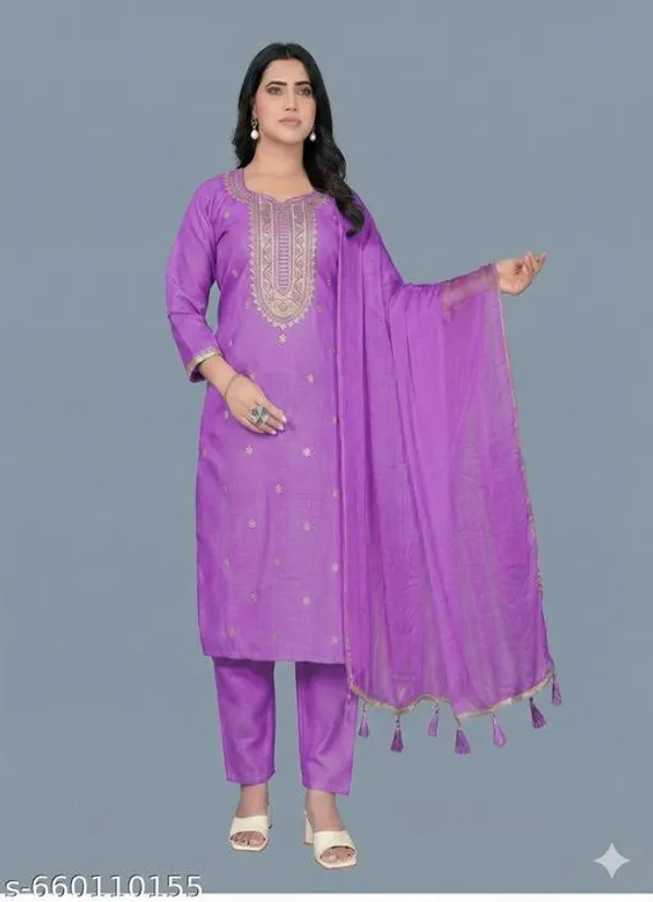 Purple_Cotton_Premium_Kurta_Set_For_Women