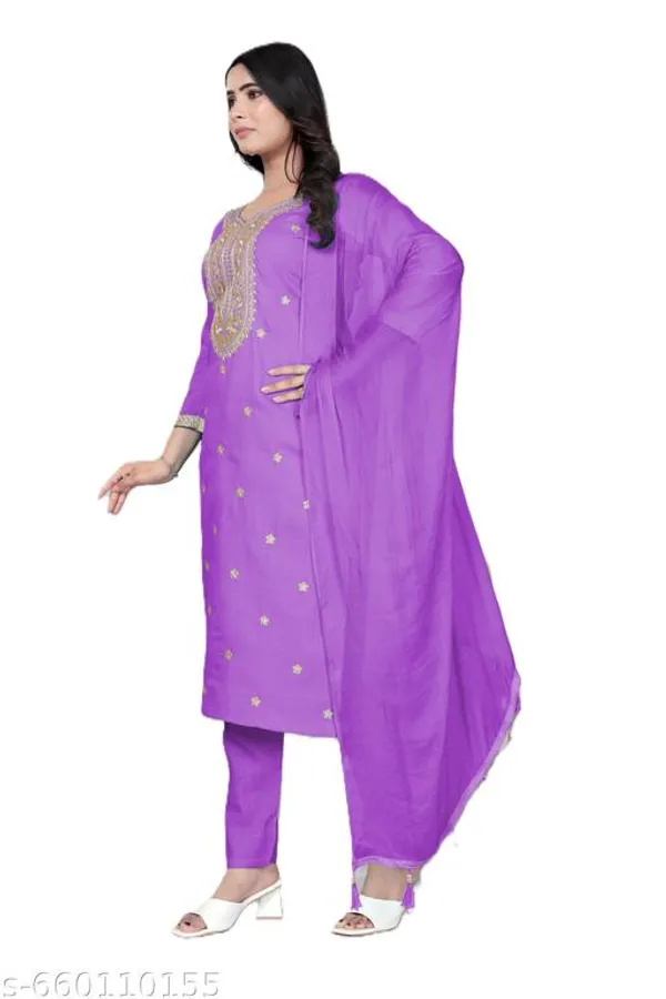 Purple_Cotton_Premium_Kurta_Set_For_Women