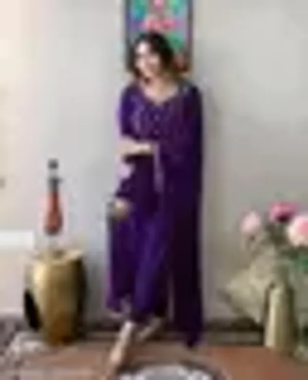 Purple_Cotton_Premium_Kurta_Set_For_Women