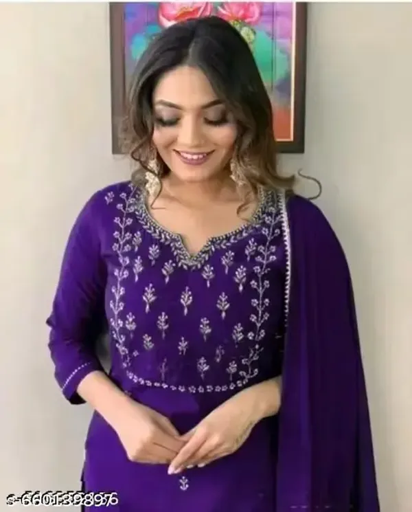 Purple_Cotton_Premium_Kurta_Set_For_Women