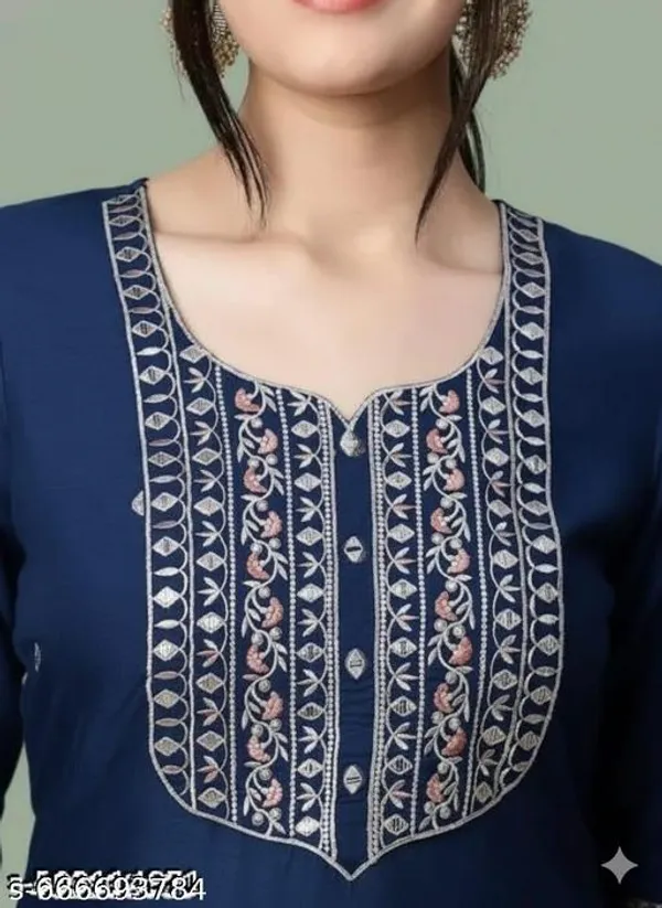 Blue_Cotton_Premium_Kurta_Set_For_Women