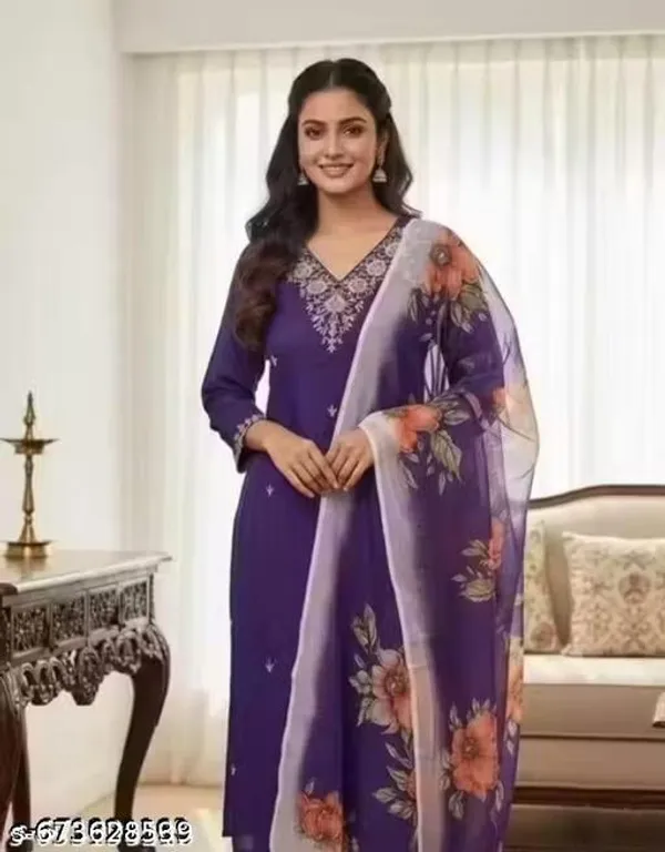 Purple_Cotton_Premium_Kurta_Set_For_Women