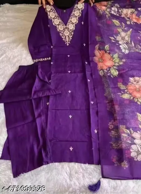 Purple_Cotton_Premium_Kurta_Set_For_Women