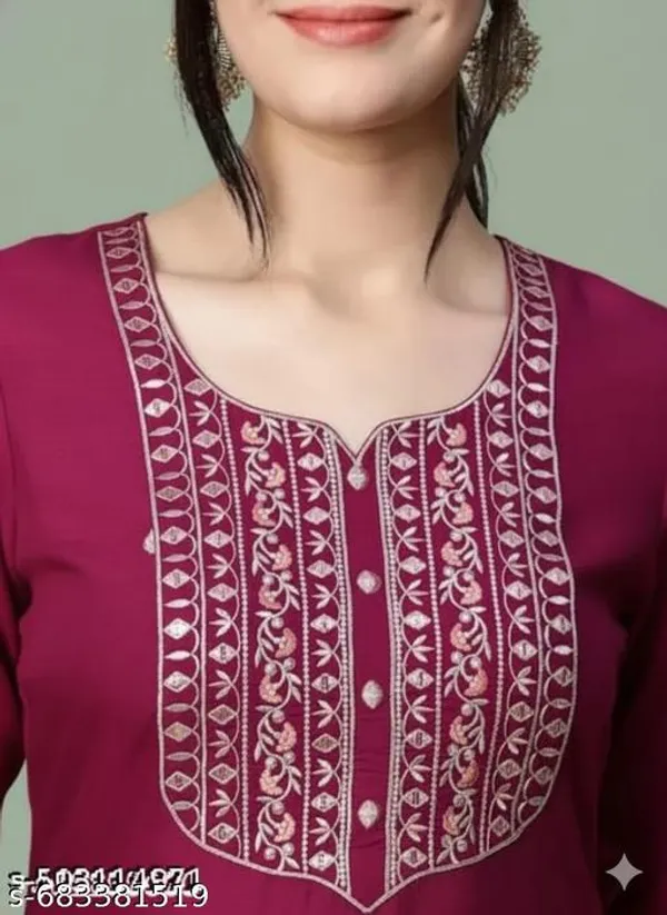 Maroon_Cotton_Premium_Kurta_Set_For_Women