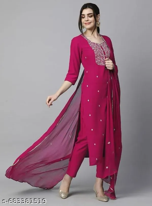 Maroon_Cotton_Premium_Kurta_Set_For_Women