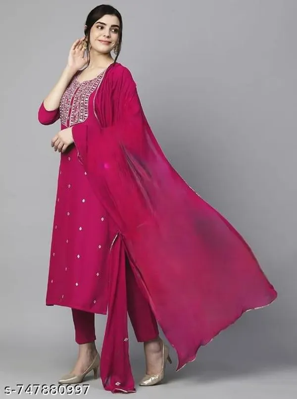 Pink_Cotton_Premium_Kurta_Set_For_Women