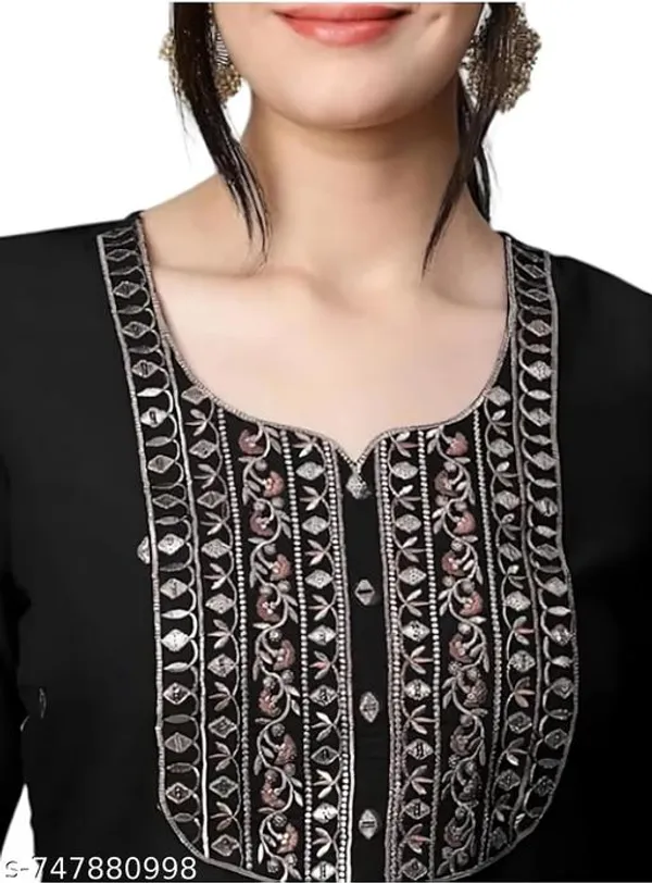 Black_Cotton_Premium_Kurta_Set_For_Women