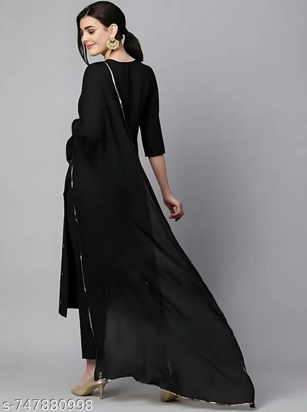Black_Cotton_Premium_Kurta_Set_For_Women