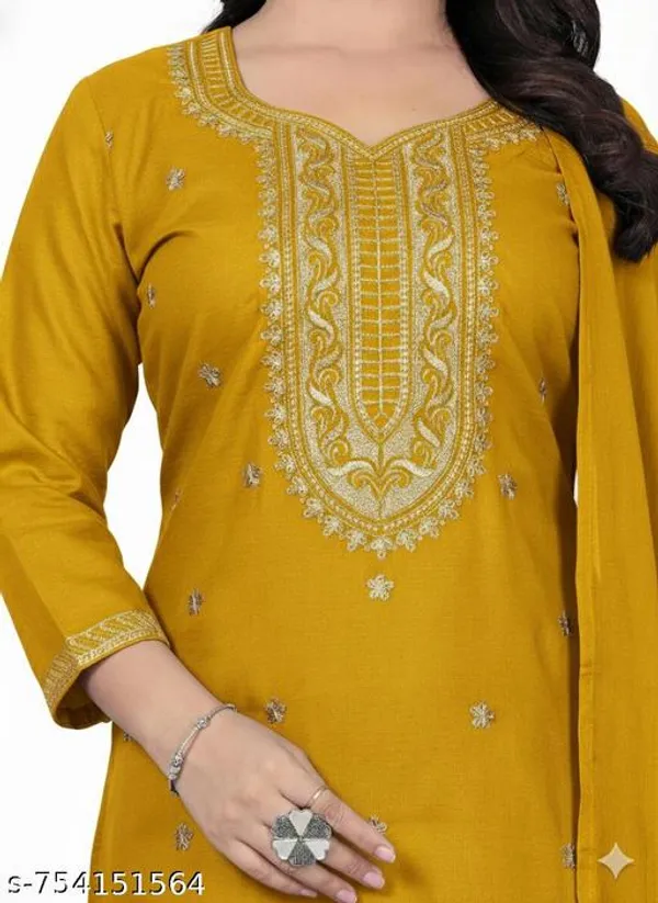 Mustard_Yellow_Cotton_Premium_Kurta_Set_For_Women