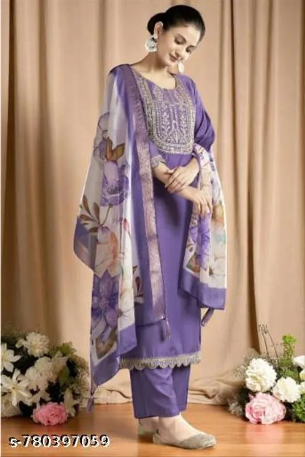 Royal_purple_Cotton_Premium_Kurta_Set_For_Women