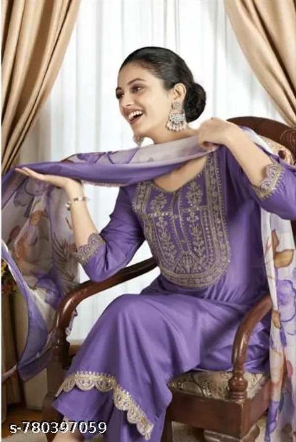 Royal_purple_Cotton_Premium_Kurta_Set_For_Women