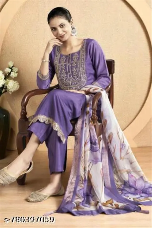 Royal_purple_Cotton_Premium_Kurta_Set_For_Women