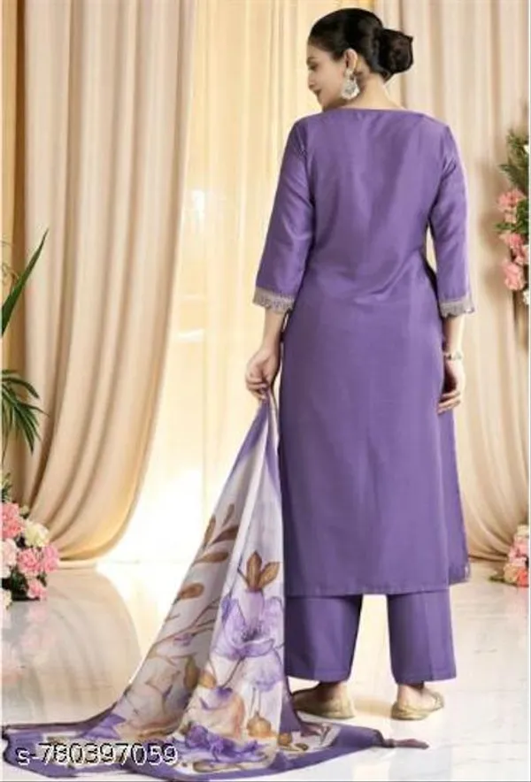 Royal_purple_Cotton_Premium_Kurta_Set_For_Women