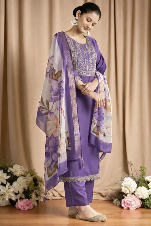 Royal_purple_Cotton_Premium_Kurta_Set_For_Women