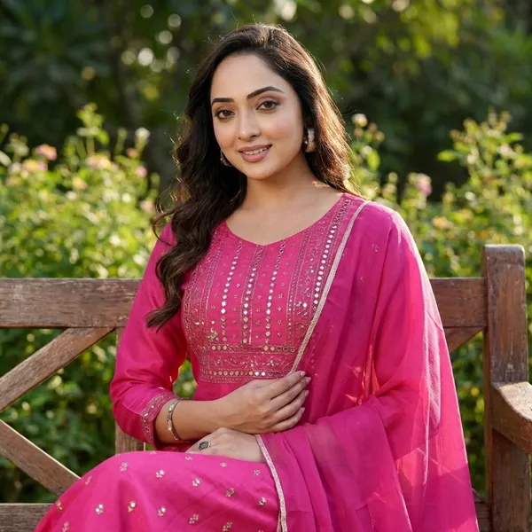 Pink_Cotton_Premium_Kurta_Set_For_Women