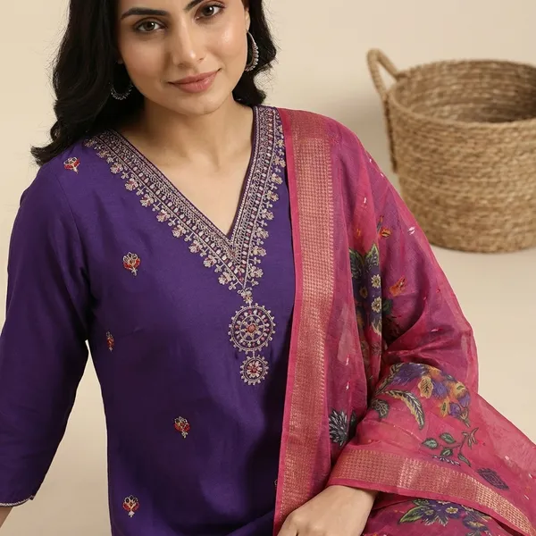 Purple_Cotton_Premium_Kurta_Set_For_Women