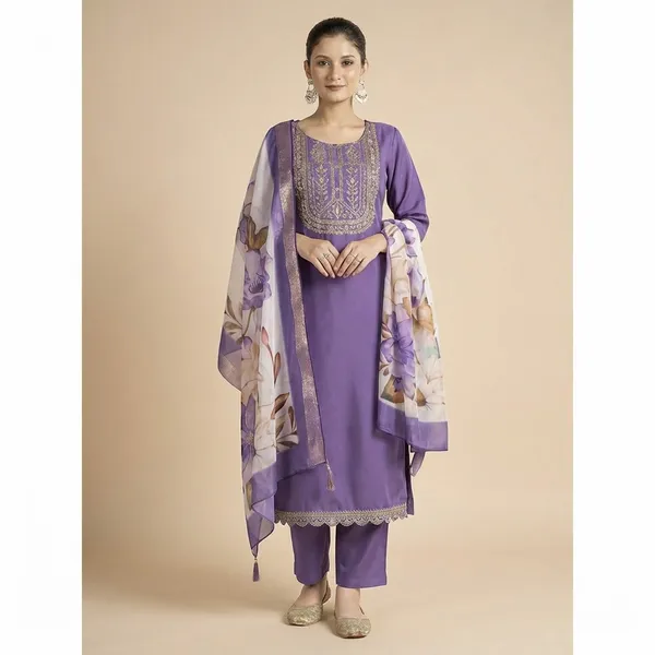 Royal_purple_Cotton_Premium_Kurta_Set_For_Women