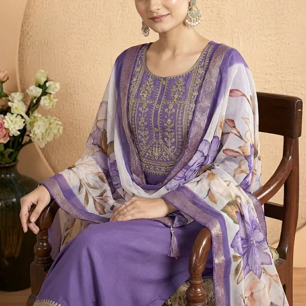 Royal_purple_Cotton_Premium_Kurta_Set_For_Women