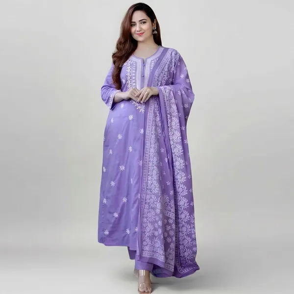 Lavender_Cotton_Premium_Kurta_Set_For_Women