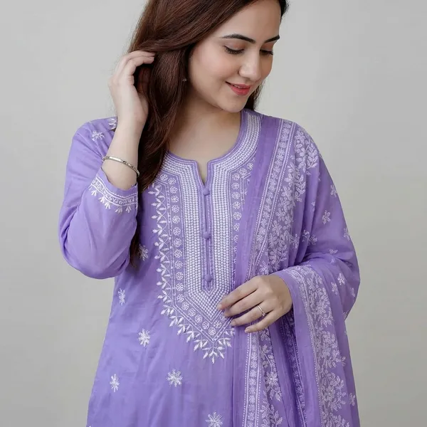 Lavender_Cotton_Premium_Kurta_Set_For_Women