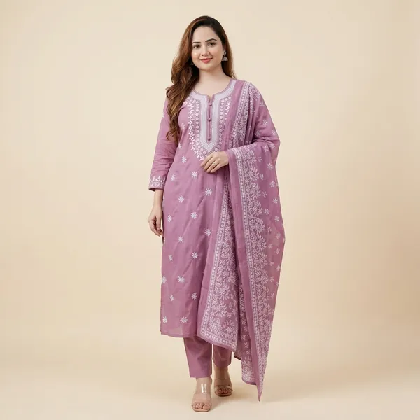 Purple_Cotton_Premium_Kurta_Set_For_Women