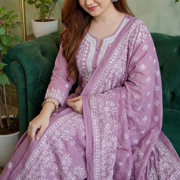 Purple_Cotton_Premium_Kurta_Set_For_Women
