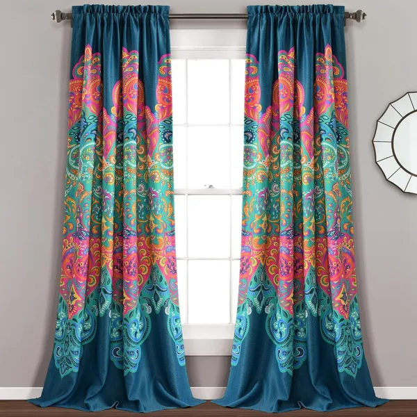 Polyester_Bohemian_Paisley_Print_Window_Curtain
