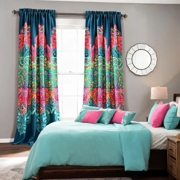 Polyester_Bohemian_Paisley_Print_Window_Curtain