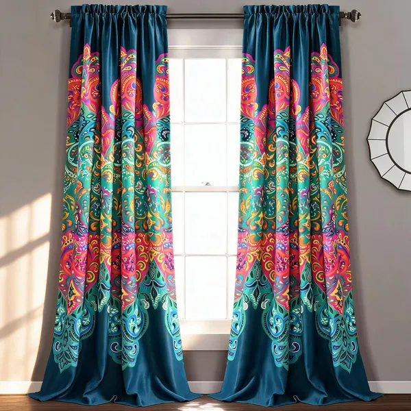 Polyester_Bohemian_Paisley_Print_Window_Curtain