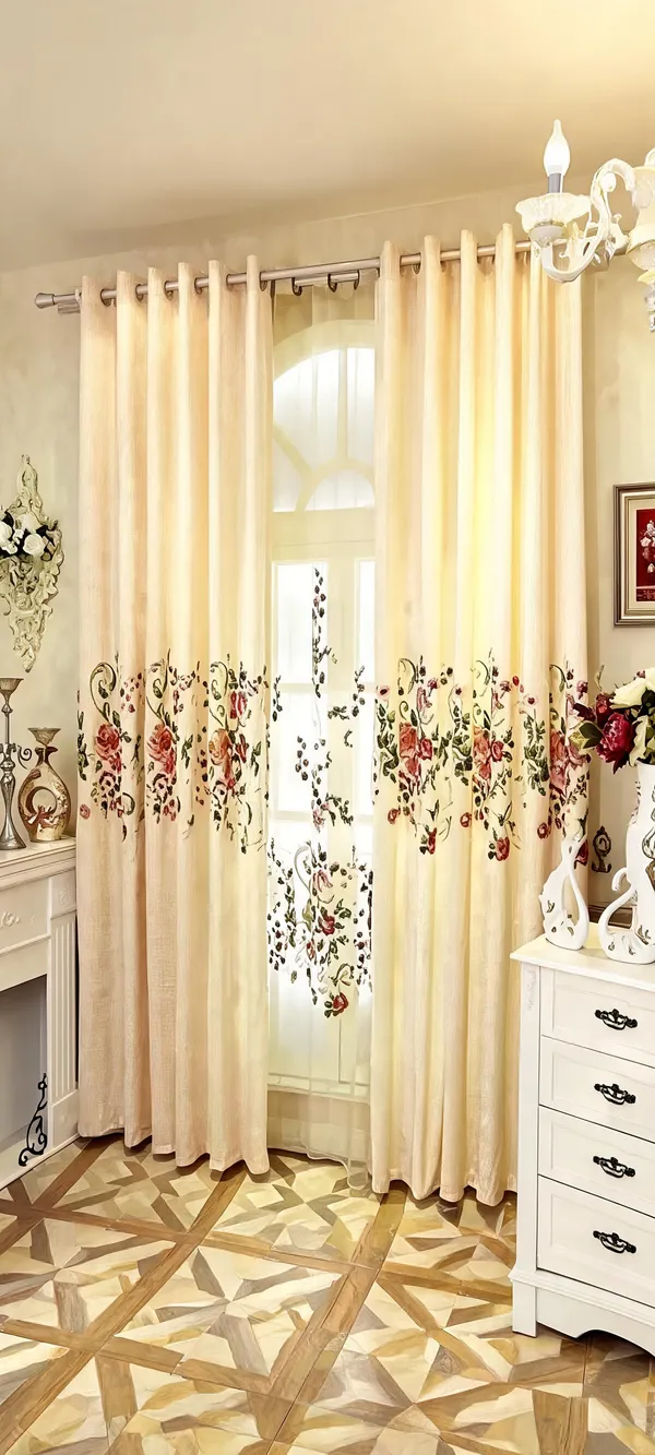 Polyester_Multicolour_Floral_Embroidered_Window_Curtain