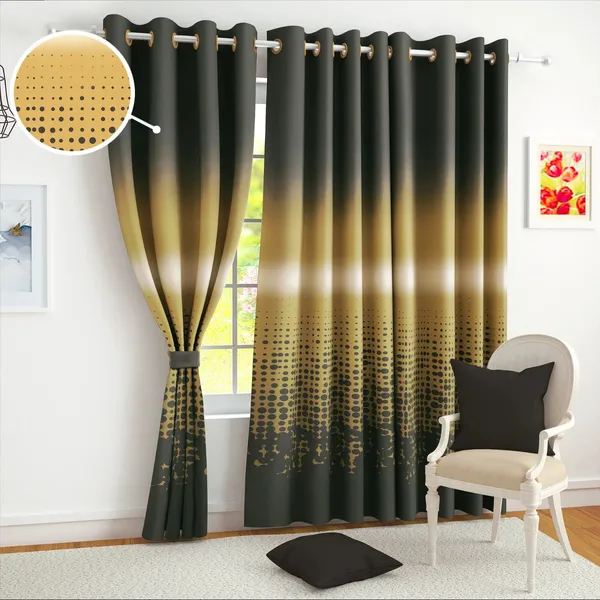 Polyester_Black_Ombre_Dot_Pattern_Eyelet_Window_Curtain