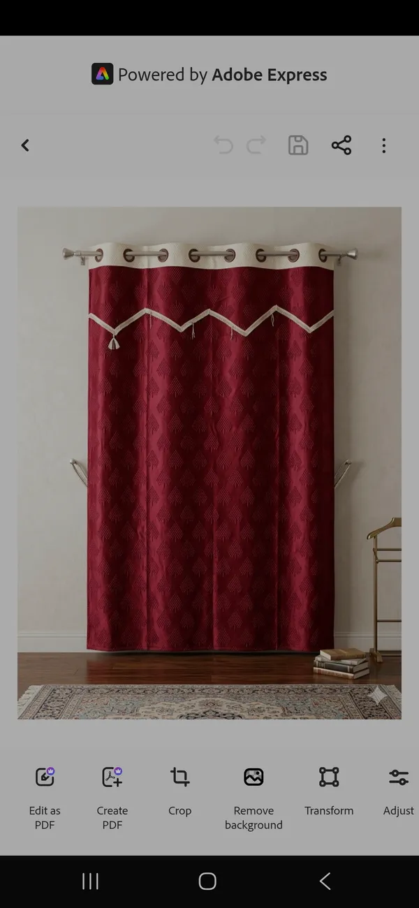 Polyester_Red_Geometric_Pattern_Eyelet_Curtain