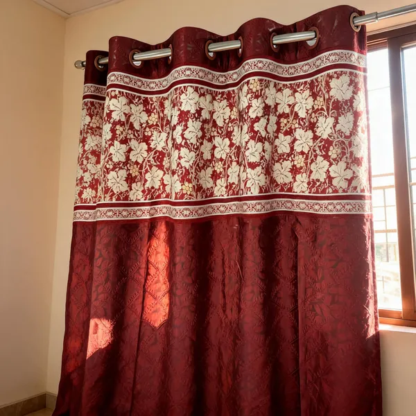Polyester_Traditional_Floral_Jacquard_Print_Eyelet_Curtain