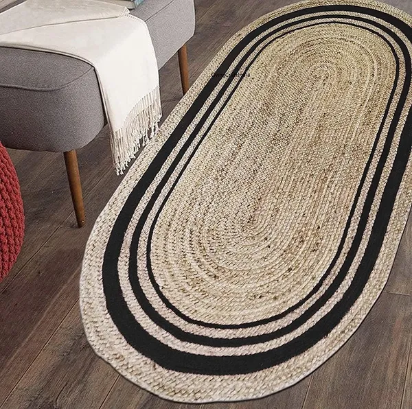 Premium_Jute_Round_Area_Rug_Handwoven_Design_Classic_Rustic_Style_Eco_Friendly_Natural_Fiber_Living_Room_Bedroom_Home_Decor_Rug_Gold_Black