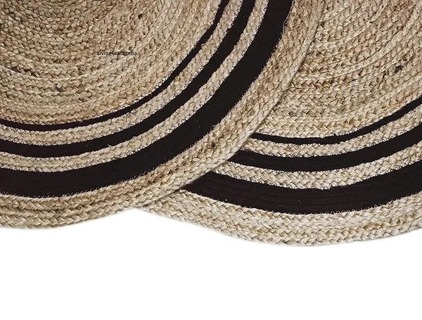 Premium_Jute_Round_Area_Rug_Handwoven_Design_Classic_Rustic_Style_Eco_Friendly_Natural_Fiber_Living_Room_Bedroom_Home_Decor_Rug_Gold_Black