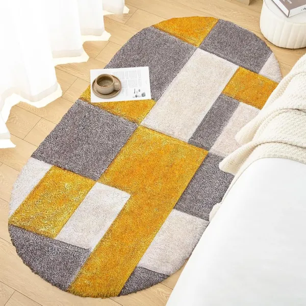 Premium_Oval_Soft_Area_Rugsoft_Durable_Non_Slip_Carpet_In_Multiples_Colors_For_Living_Room_Bedroom_Office_Yellow_3_D