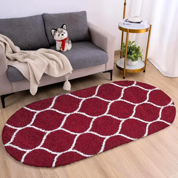 Premium_Oval_Soft_Area_Rugsoft_Durable_Non_Slip_Carpet_In_Multiples_Colors_For_Living_Room_Bedroom_Office_Red