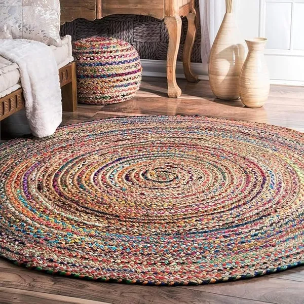 Natural_Jute_Round_Area_Rug_Handwoven_Striped_Design_Classic_Rustic_Style_Eco_Friendly_Natural_Fiber_Living_Room_Bedroom_Home_Decor_Boho_Farmhouse_Accent_Rug_Chindi_Mult