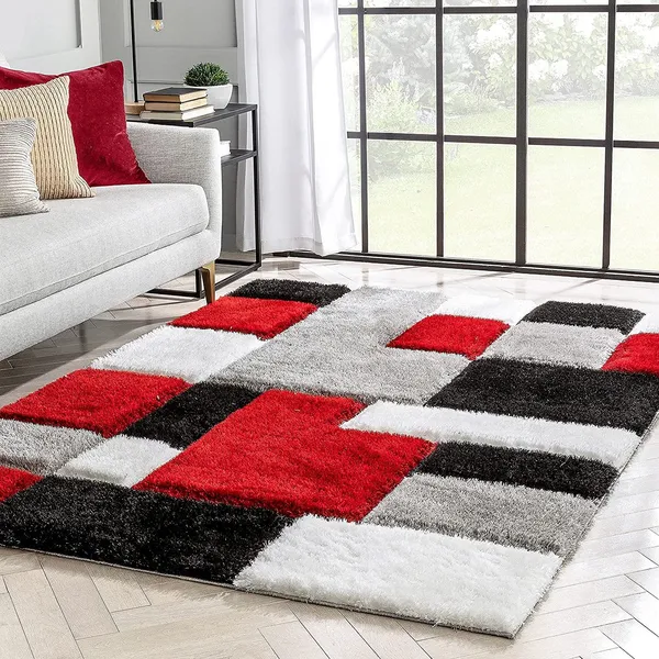 Modern_Geometric_Area_Rugshag_Texture_Multi_Colour_Pattern_With_Extra_Softness_And_Smooth_Silky_Feel_For_Living_Room_Carpet_Etc_Clr_Red_Black_White