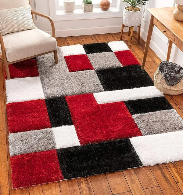 Modern_Geometric_Area_Rugshag_Texture_Multi_Colour_Pattern_With_Extra_Softness_And_Smooth_Silky_Feel_For_Living_Room_Carpet_Etc_Clr_Red_Black_White