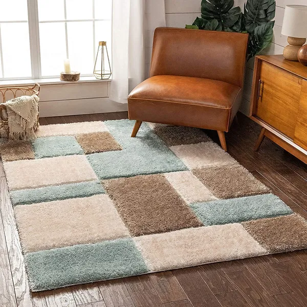 Modern_Geometric_Area_Rugshag_Texture_Multi_Colour_Pattern_With_Extra_Softness_And_Smooth_Silky_Feel_For_Living_Room_Carpet_Etc_Clr_Turquoise_Beige_3_D