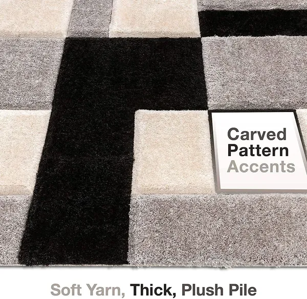 Modern_Geometric_Area_Rugshag_Texture_Multi_Colour_Pattern_With_Extra_Softness_And_Smooth_Silky_Feel_For_Living_Room_Carpet_Etc_Clr_Black_White_3_D