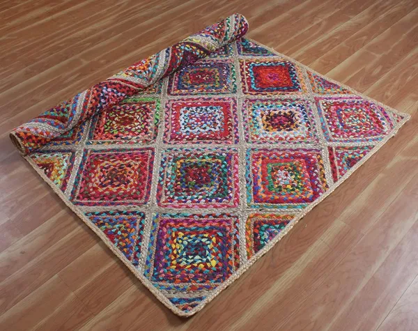 Premium_Natural_Vibrant_Color_Jute_Area_Rug_Handwoven_Eco_Friendly_Carpet_For_Living_Room_Bedroom_Boho_Farmhouse_Style_Chindi_Jute_Design