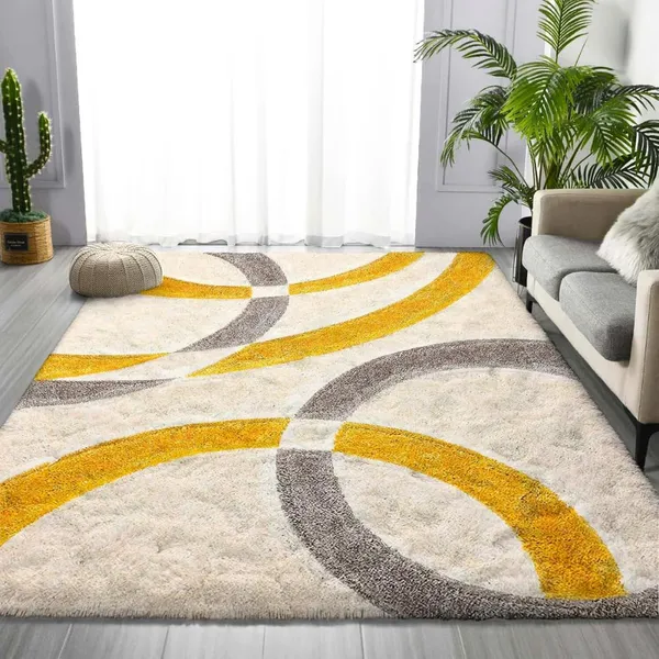 Ultraplush_3_D_Shaggy_Carpet_Use_Full_And_Non_Slip_Diverse_Patterns_Ands_To_Match_Your_Home_S_Decor_And_Comfort_Needs_Etc_Color_Ivory_Yellow