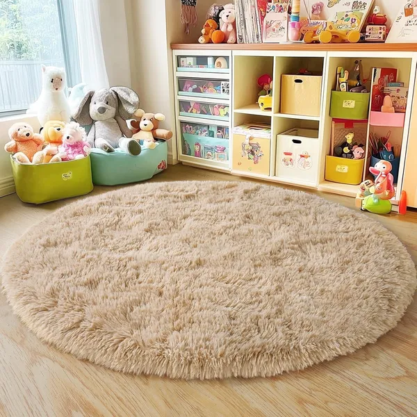 Shaggy_Round_Carpet_Soft_Fluffy_Anti_Skid_Washable_Plush_Rug_Thick_Modern_Decorative_Floor_Mat_For_Bedroom_Living_Room_Kids_Room_Etc_Color_Beige